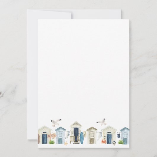 Beach House Partys Einladung (Rückseite)