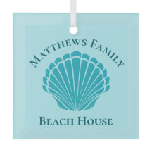 Beach House Personalisiert Keepake Blue Seashell