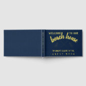 Beach House Personalisierter Urlaub Rental Navy Go Gästebuch (Voll)