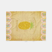Beach House Pineapple Fleecedecke (Vorderseite (Horizontal))