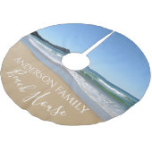 Beach House Polyester Weihnachtsbaumdecke (Schrägansicht)