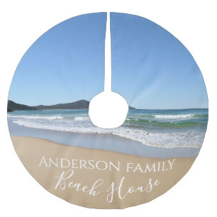 Beach House Polyester Weihnachtsbaumdecke