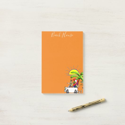 Beach House Post-it Klebezettel (Auf Schreibtisch)