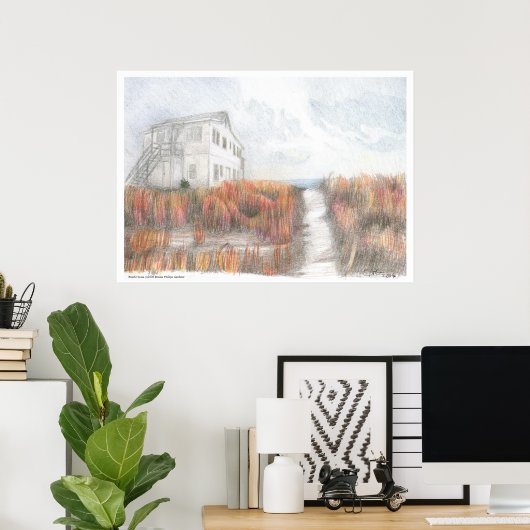 Beach House Poster (Heimbüro)