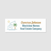 Beach House Real Estate Company Custom Realtor Namensschild (Vorderseite)