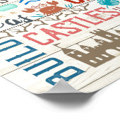 Beach House Regeln Familienregeln Hütte | Gefasste Poster (Ecke)