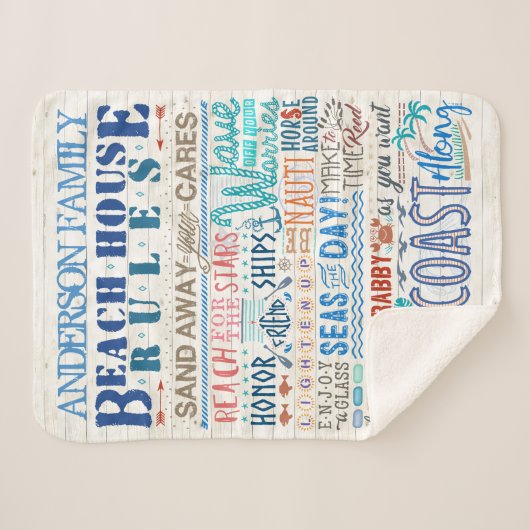 Beach House regiert die Hütte der Küstenfamilie | Sherpadecke (Vorderseite (Horizontal))