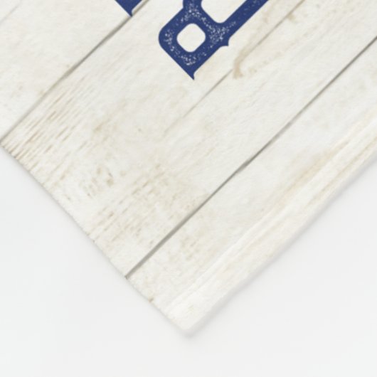 Beach House regiert Küstenblauer Personalisierter Fleecedecke (Ecke)