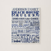 Beach House regiert Navy Blue | Benutzerdefinierte Puzzle (Vertikal)