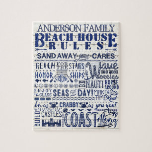 Beach House regiert Navy Blue   Benutzerdefinierte Puzzle