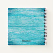 Beach House Rental Blue Wood Seashells Notizblock (Rückseite)