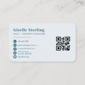 Beach House Rental QR Code Visitenkarte (Rückseite)