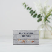 Beach House Rentals Business Card Visitenkarte (Stehend Vorderseite)