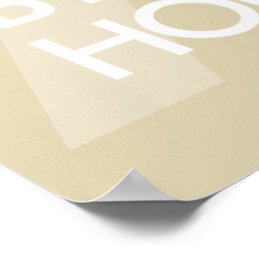 Beach House Retro Modernes, Minimalistisches Perso Poster (Ecke)