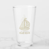 Beach House Sailboat Gold ID623 Glas (Rückseite)