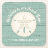 Beach House Sand Dollar Paper Untersetzer (Vorderseite)