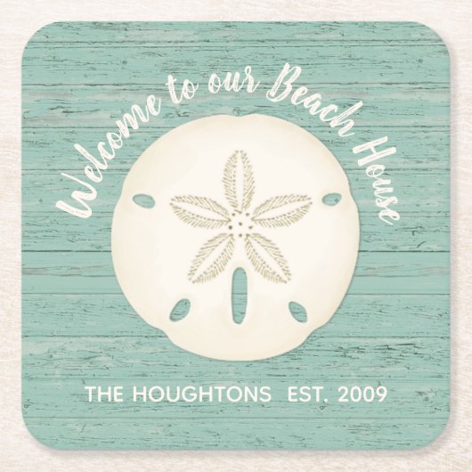 Beach House Sand Dollar Paper Untersetzer (Vorderseite)