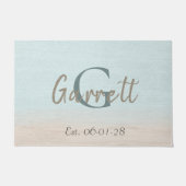 Beach House Sand Pastel Hübsch Blue Fußmatte (Vorderseite)