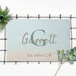 Beach House Sand Pastel Hübsch Blue Fußmatte