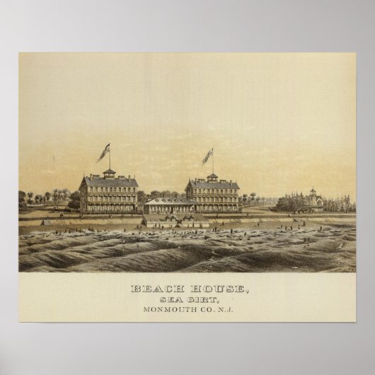 Beach House, Sea Girt, Monmouth Co, NJ Poster (Vorne)