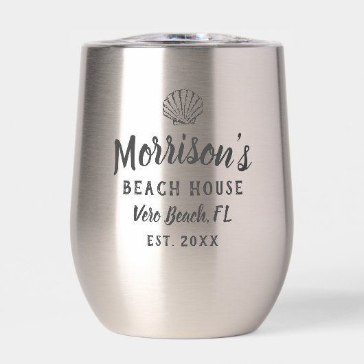 Beach House Seashell Clam Muschel Personalisierter (Vorderseite)