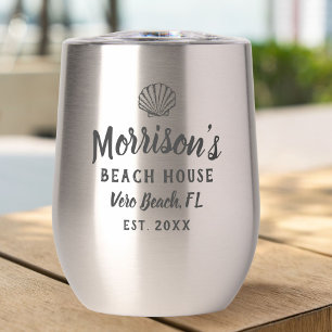 Beach House Seashell Clam Muschel Personalisierter