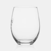 Beach House Seashell Clam Muschel Personalisierter Weinglas Ohne Stiel (Rückseite)