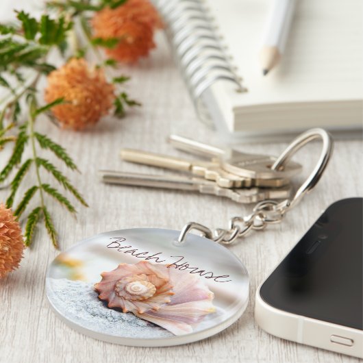 Beach House Seashell Schlüsselanhänger (Vorderseite rechts)