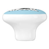 Beach House Seashell Türkis Door Knob Keramikknauf (Seitenansicht)