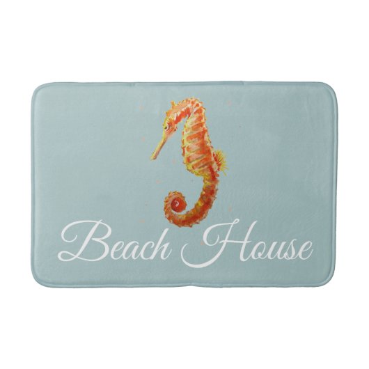 Beach House Seepferd Medium Bath Mat Badematte (Vorderseite)