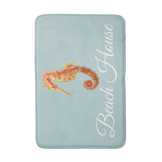 Beach House Seepferd Medium Bath Mat Badematte (Vorderseite Vertikal)
