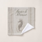 Beach House Seepferd Seashore Badhandtuch Set (Waschlappen)