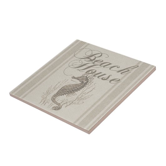 Beach House Seepferd Seashore Fliese (Seite)