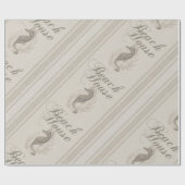 Beach House Seepferd Seashore Geschenkpapier (Flach)