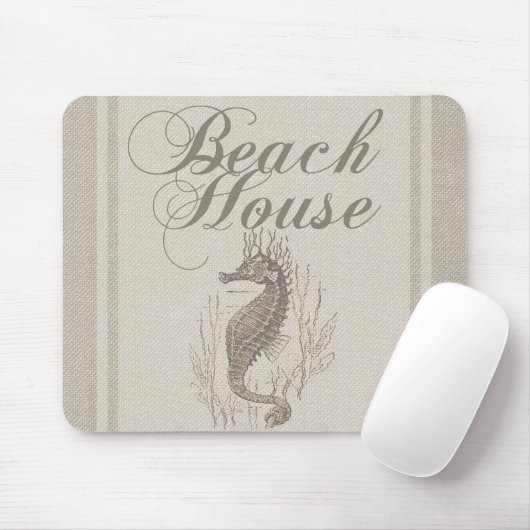 Beach House Seepferd Seashore Mousepad (Mit Mouse)