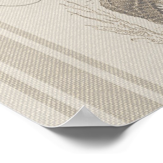 Beach House Seepferd Seashore Poster (Ecke)