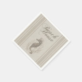 Beach House Seepferd Seashore Serviette (Ecke)