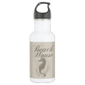 Beach House Seepferd Seashore Trinkflasche (Vorderseite)