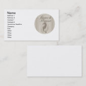 Beach House Seepferd Seashore Visitenkarte (Vorne/Hinten)