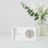 Beach House Seepferd Seashore Visitenkarte (Stehend Vorderseite)