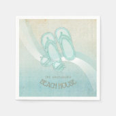 Beach House Sonnenbrille Flip Flops Aqua Blue ID62 Serviette (Vorderseite)
