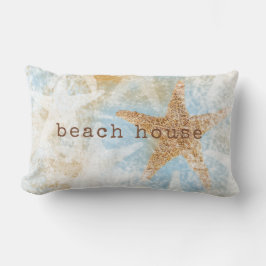 Beach House Starfish Art Lendenkissen