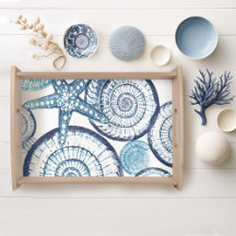 Beach House Starfish Muscheln Blue White