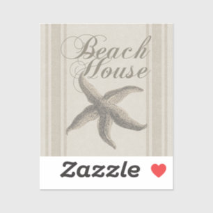 Beach House Starfish Seashore Aufkleber
