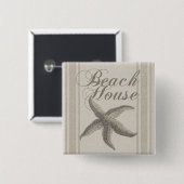 Beach House Starfish Seashore Button (Vorne & Hinten)