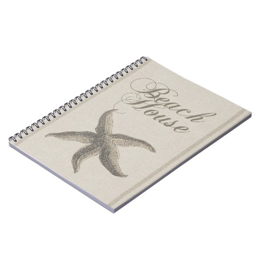 Beach House Starfish Seashore Notizblock (Linke Seite)