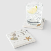 Beach House Stone Untersetzer (Seitenansicht)