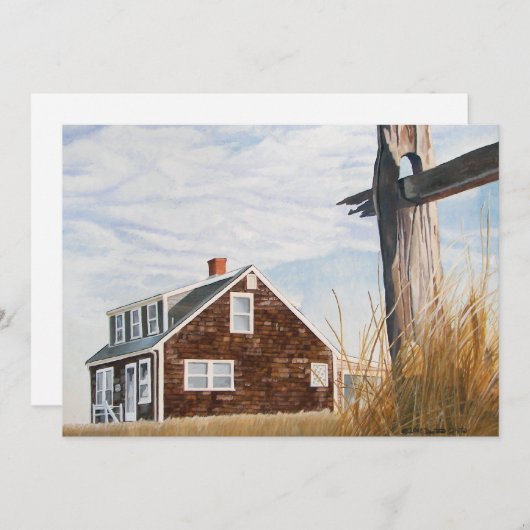 Beach House Sunrise Einladung (Vorne/Hinten)