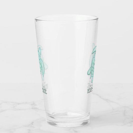 Beach House Turtle Aqua Blue ID623 Glas (Links)