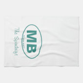 Beach House Two Letter Oval Hütte Script Geschirrtuch (Horizontal)